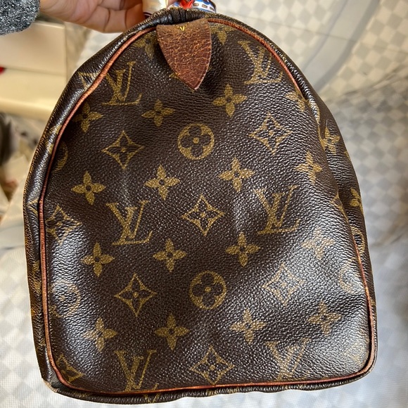 Louis Vuitton Satchel Bag Speedy 30 Monogram LV Handbag Vintage Auth. - Picture 7 of 17
